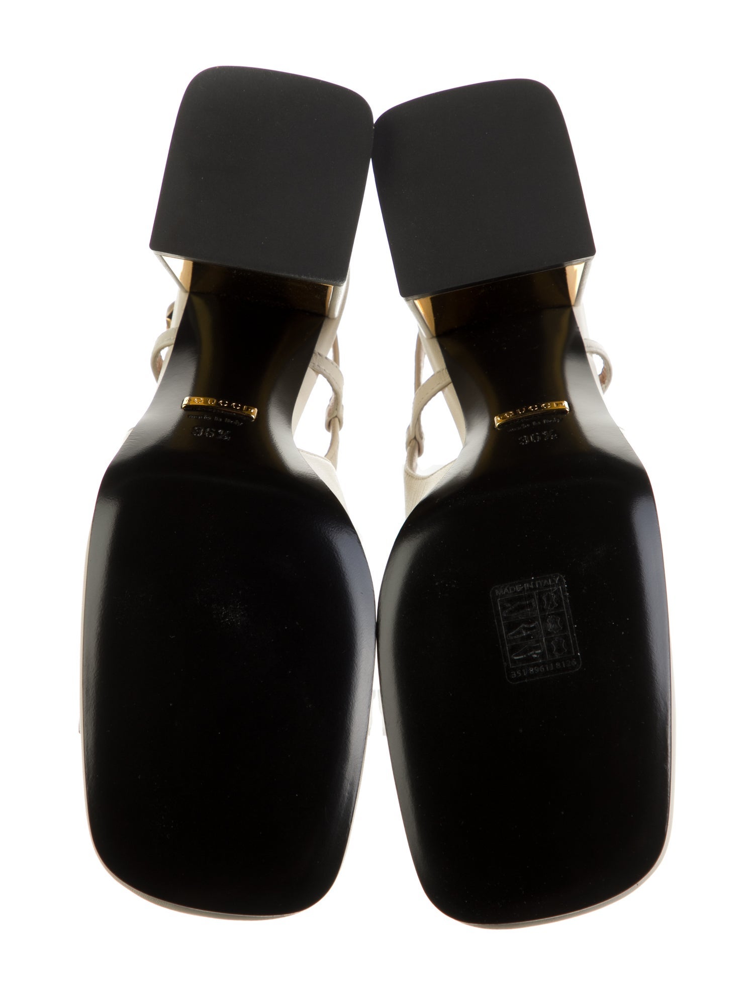 Gucci 1955 Horsebit Accent Leather Slingback Pumps